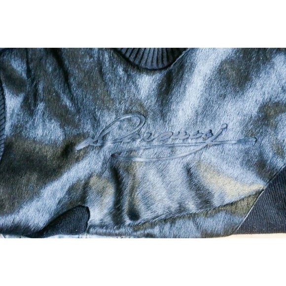 Vintage Davoucci Knit Cow Skin Patchwork Long Sleeve Pullover L - Picture 12 of 12